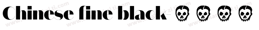 Chinese fine black字体转换